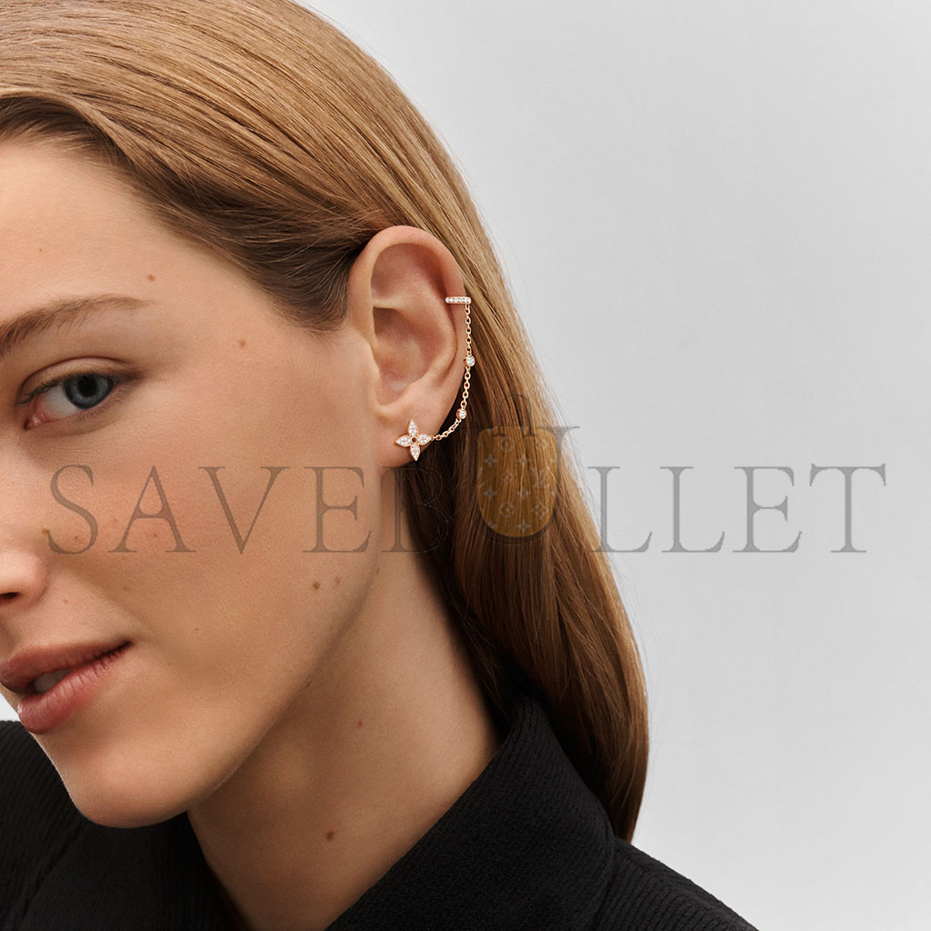 l**is v*t*n idylle blossom mono chain earrings, pink gold and Di*m*nds - per unit q96836